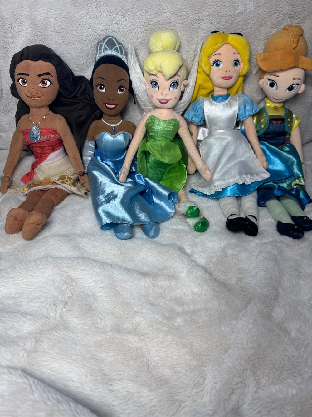 Disney Princess Plush Doll Lot of 5